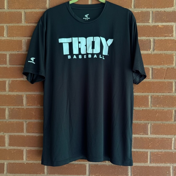 Troy University Baseball Easton Short Sleeve Shirt Men's Black Size Large - Picture 1 of 4